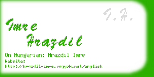 imre hrazdil business card